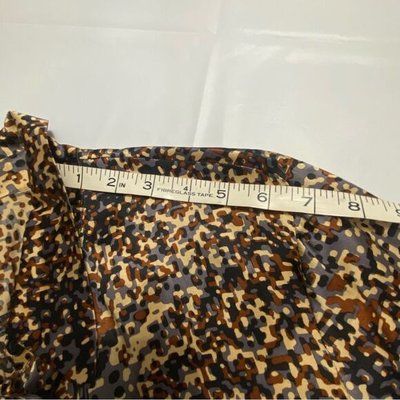 ANNE KLEIN Size 12 Brown Satin Button Up Blouse Top Shirt Women Long Sleeve - Picture 13 of 13